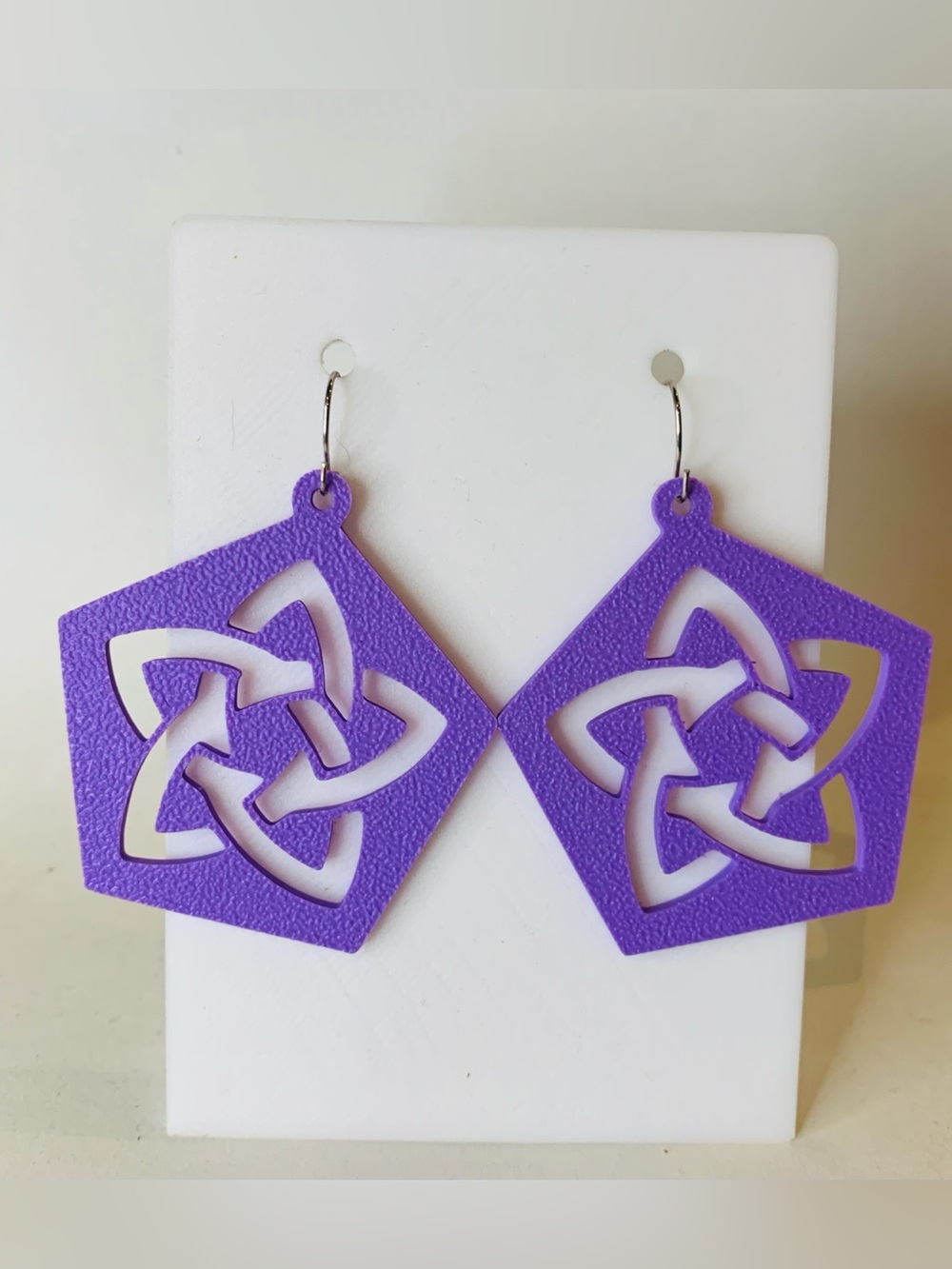 Purple Celtic Knot Drop Earrings - Women Accessories